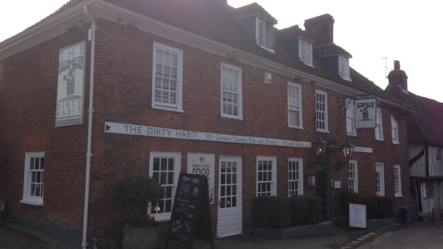 …this lovely pub in Hollingbourne most likely being our favourite one. Dating back to the 13th century, this welcome stop for NDW hikers was first known as King’s Head, possibly related to the belief that King James II stayed there on his way from Dover and France. Later on, it became known as the Pilgrim’s Rest before modern days left their mark and turned it into the ‘Dirty Habit’, one that some of us pilgrims simply cannot resist…