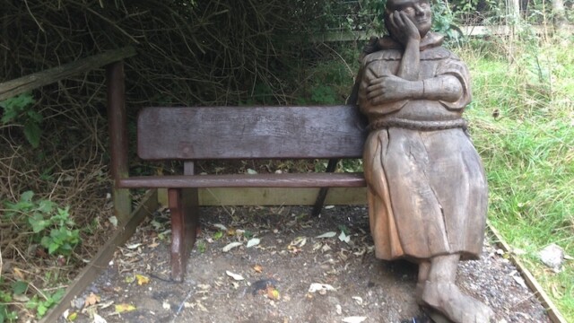 …and if he wasn't too busy embodying the previous name, I’m sure Brother Perzival, another fun discovery, would have paid it a visit as well. Near Harrietsham, wooden Perzival is having a well-deserved snooze probably dreaming of Canterbury, the final destination of the historical Pilgrims' Way which this section of the NDW crosses rather frequently.